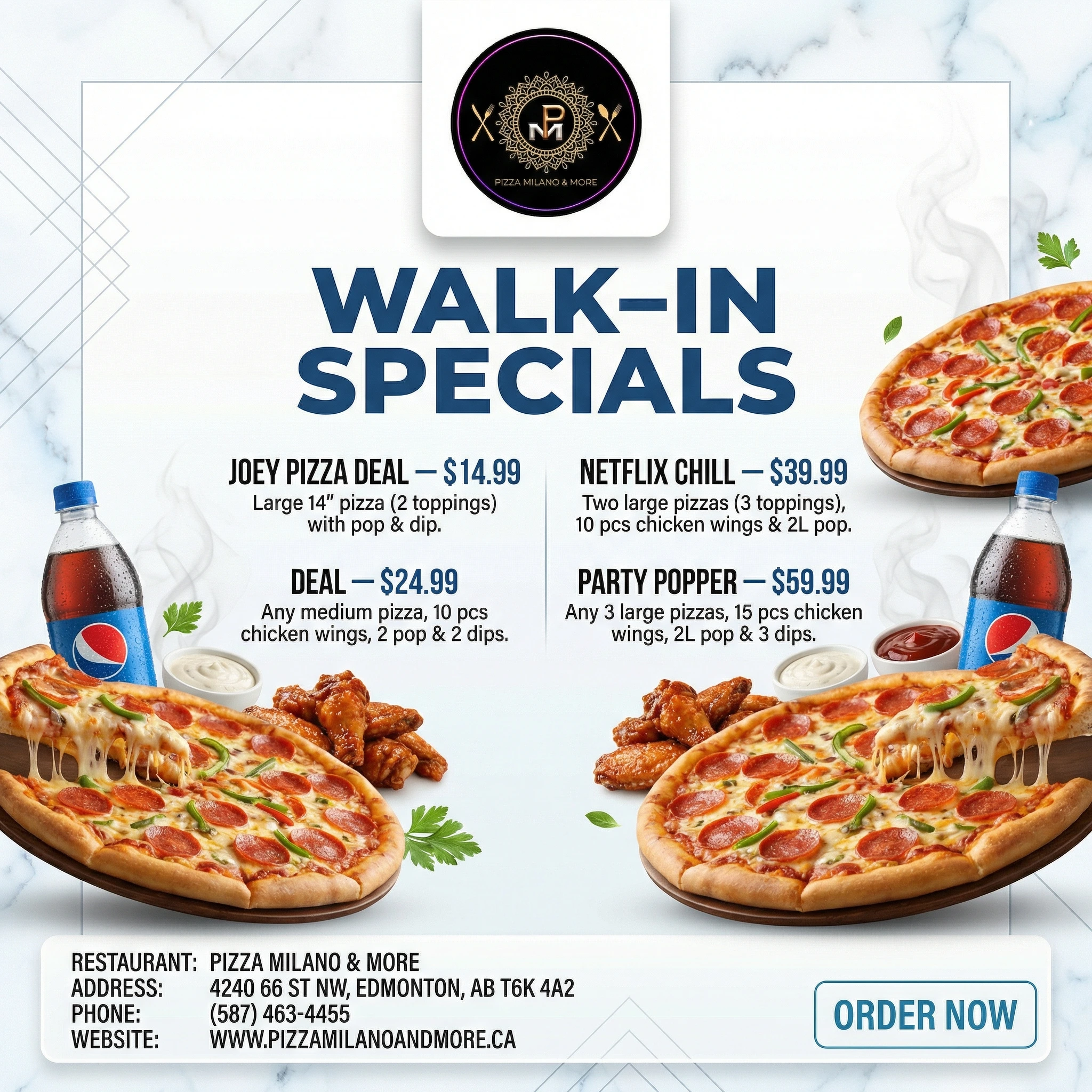 Delicious Butter Chicken Pizza from Pizza Milano & More Mill Woods Edmonton